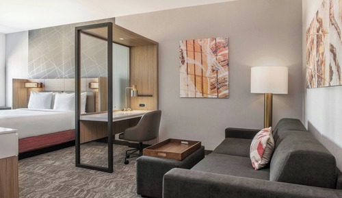 Suite, 1 King Bed with Sofa bed (Hearing Accessible)