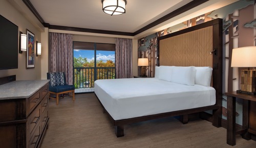 Resort View. Florida special accessible room with option for hearing accessibility. 1 king bed.