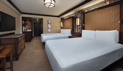 Water View. Hearing accessible - visual alarms and notifications. 2 queen beds.