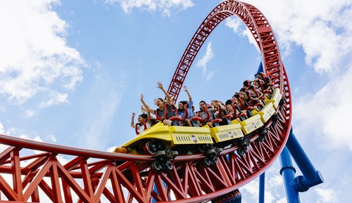 Premium Double + Entry to 4 Theme Parks + Twin Pack of Wine