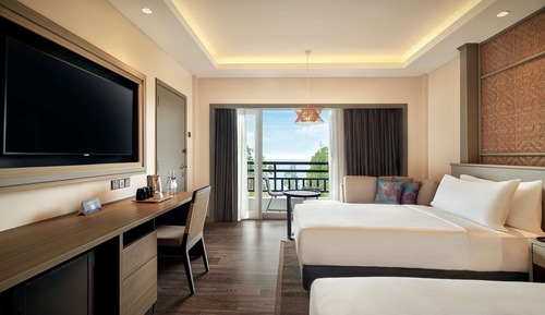 Room, 2 Twin Beds, Sea View