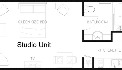 Studio, 1 Queen Bed, Kitchenette