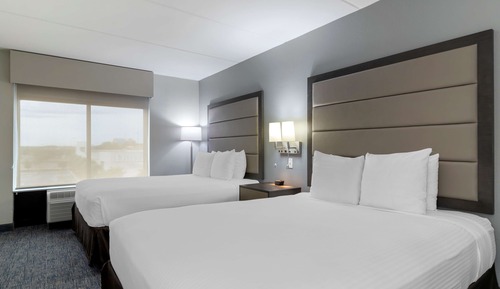 Standard Room, 2 Queen Beds, Non Smoking, Refrigerator & Microwave