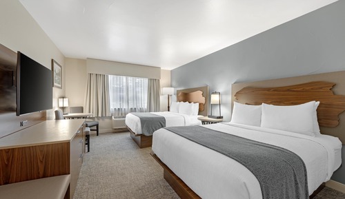 Standard Room, 2 Queen Beds, Non Smoking, Refrigerator & Microwave