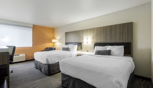 Standard Room, 2 Queen Beds, Non Smoking, Refrigerator & Microwave