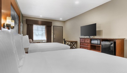 Standard Room, 2 Queen Beds, Smoking, Refrigerator & Microwave (Walk-in Shower)