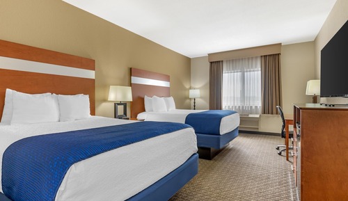 Standard Room, 2 Queen Beds, Non Smoking, Refrigerator & Microwave