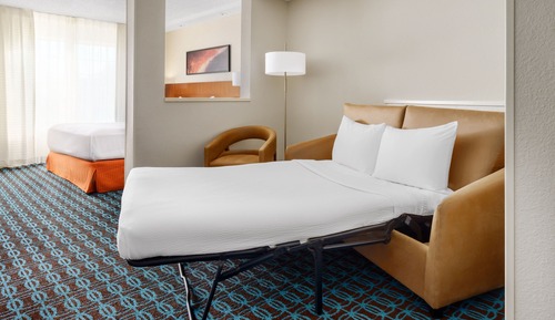 Suite, 1 King Bed with Sofa bed (Hearing Accessible)