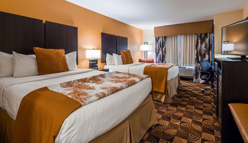 Standard Room, 2 Queen Beds, Non Smoking, Refrigerator & Microwave