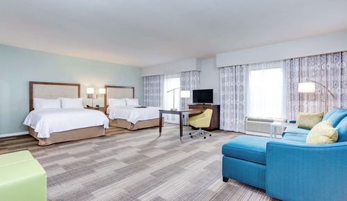 Studio, 2 Queen Beds, Non Smoking, Refrigerator & Microwave (Wet bar)