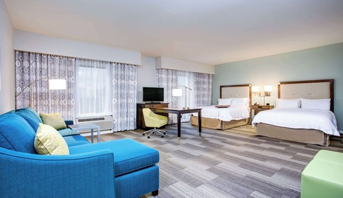 Studio, 2 Queen Beds, Accessible, Non Smoking (Bathtub)