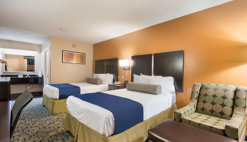 Standard Room, 2 Double Beds, Smoking, Refrigerator & Microwave