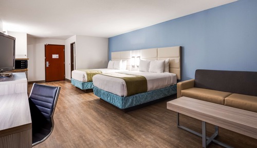 Standard Room, 2 Queen Beds, Non Smoking, Refrigerator & Microwave