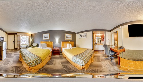 Room, 2 Double Beds, Smoking (Microwave and Fridge in-room)