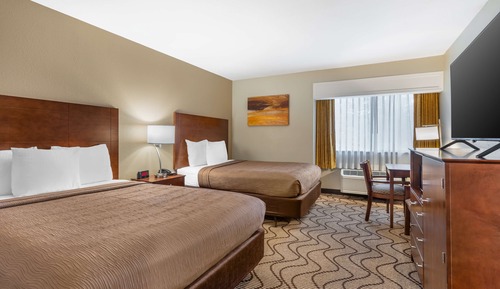 Standard Room, 2 Queen Beds, Non Smoking, Refrigerator & Microwave