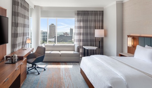 Room, 1 King Bed with Sofa bed, City View, Corner
