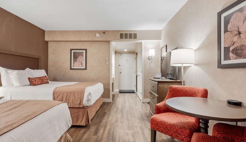 Standard Room, 2 Queen Beds, Refrigerator, Courtyard Area