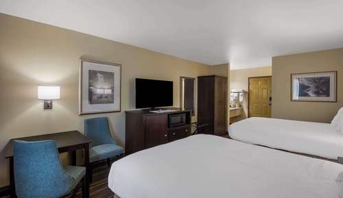 Standard Room, 2 Queen Beds, Non Smoking, Refrigerator & Microwave