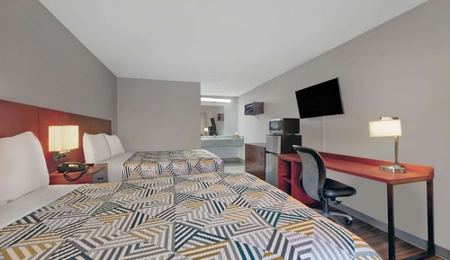Standard Room, 2 Queen Beds, Non Smoking, Refrigerator & Microwave