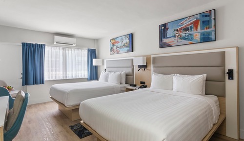 Premium Room, 2 Queen Beds, Partial Ocean View