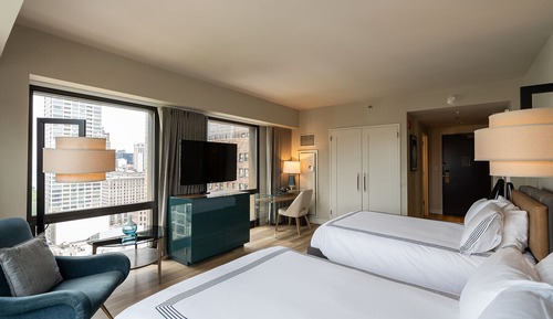 Room, 2 Double Beds, Lake View