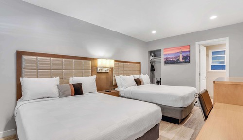 Standard Room, 2 Queen Beds, Non Smoking, Refrigerator & Microwave