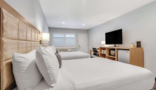 Standard Room, 2 Queen Beds, Non Smoking, Refrigerator & Microwave