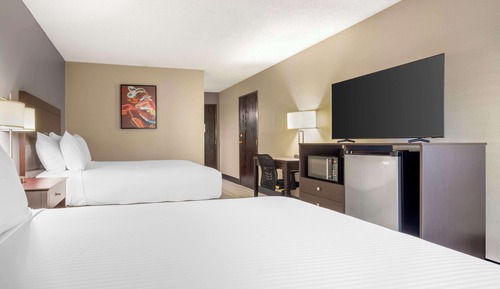 Standard Room, 2 Queen Beds, Non Smoking, Refrigerator & Microwave