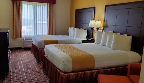 Standard Room, 2 Queen Beds, Non Smoking, Refrigerator & Microwave