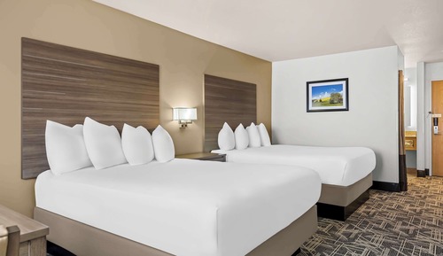 Standard Room, 2 Queen Beds, Non Smoking, Refrigerator & Microwave