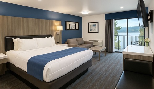 Standard Room, 1 King Bed, Refrigerator & Microwave, Bay View