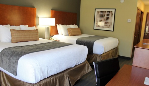 Standard Room, 2 Queen Beds, Non Smoking, Refrigerator & Microwave