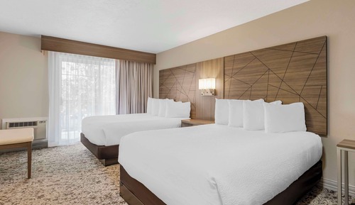 Standard Room, 2 Queen Beds, Non Smoking, Refrigerator & Microwave