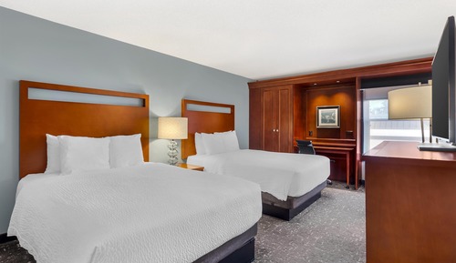 Standard Room, 2 Queen Beds, Non Smoking, Refrigerator & Microwave