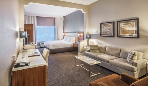 Studio, 1 King Bed, Accessible (Mobility & Hearing, Roll-in Shower)