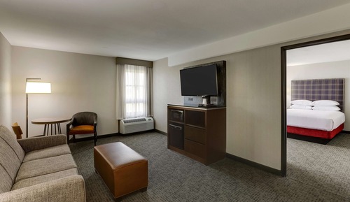 Suite, 2 Queen Beds, Accessible (Sofa Sleeper, Roll-in Shower, 2 Rooms)