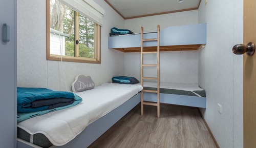 Beachfront Holiday Cabin (1 Queen, 1 Bunk and 1 Single Bed)