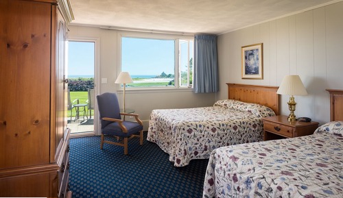 Basic Double Room, 2 Double Beds, Ocean View