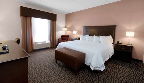 Room, 1 King Bed with Sofa bed, Refrigerator & Microwave