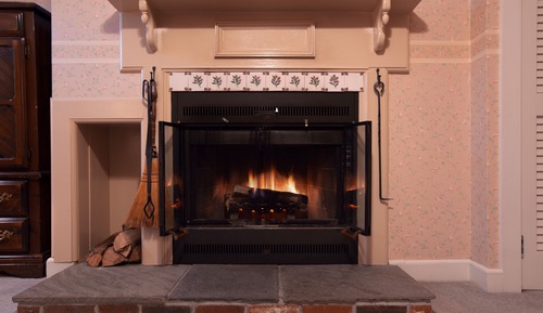 Deluxe Room, 1 Queen Bed, Fireplace, Mountainside