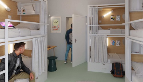 Bed in a 6 beds dorm