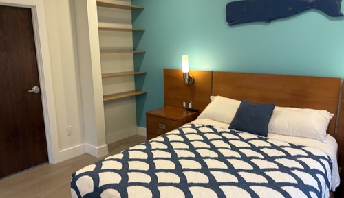 Newly Renovated Decor Queen Bed Rear View