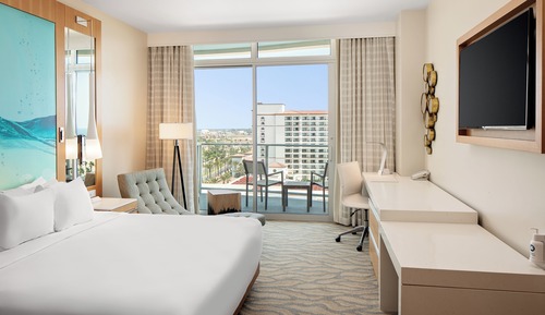 Room, 1 King Bed, Partial Ocean View, Hearing with Balcony