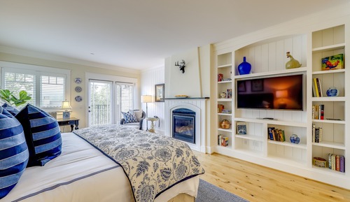 Luxury Room, Fireplace, Garden View