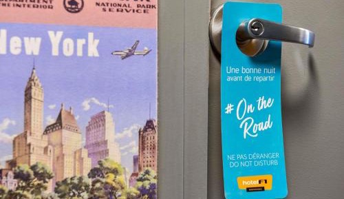 Break Room with Three Single Bunk Beds and Shared Bathroom