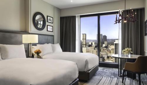 Deluxe Double Room with Two Double Beds and City View