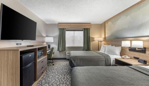 Double Room with Two Double Beds and Walk-In Shower - Disability Access/Non-Smoking