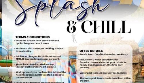 Splash & Chill Superior King Inclusive 2 Water Park Tickets ( Water Park Closed On Every Wednesday)