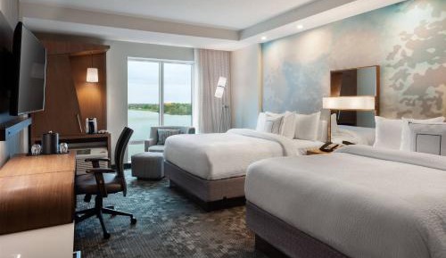 Deluxe Queen Room with Two Queen Beds and Water View
