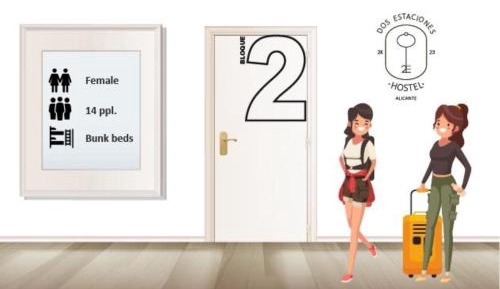 Bunk Bed in Female Dormitory Room (14 Adults)